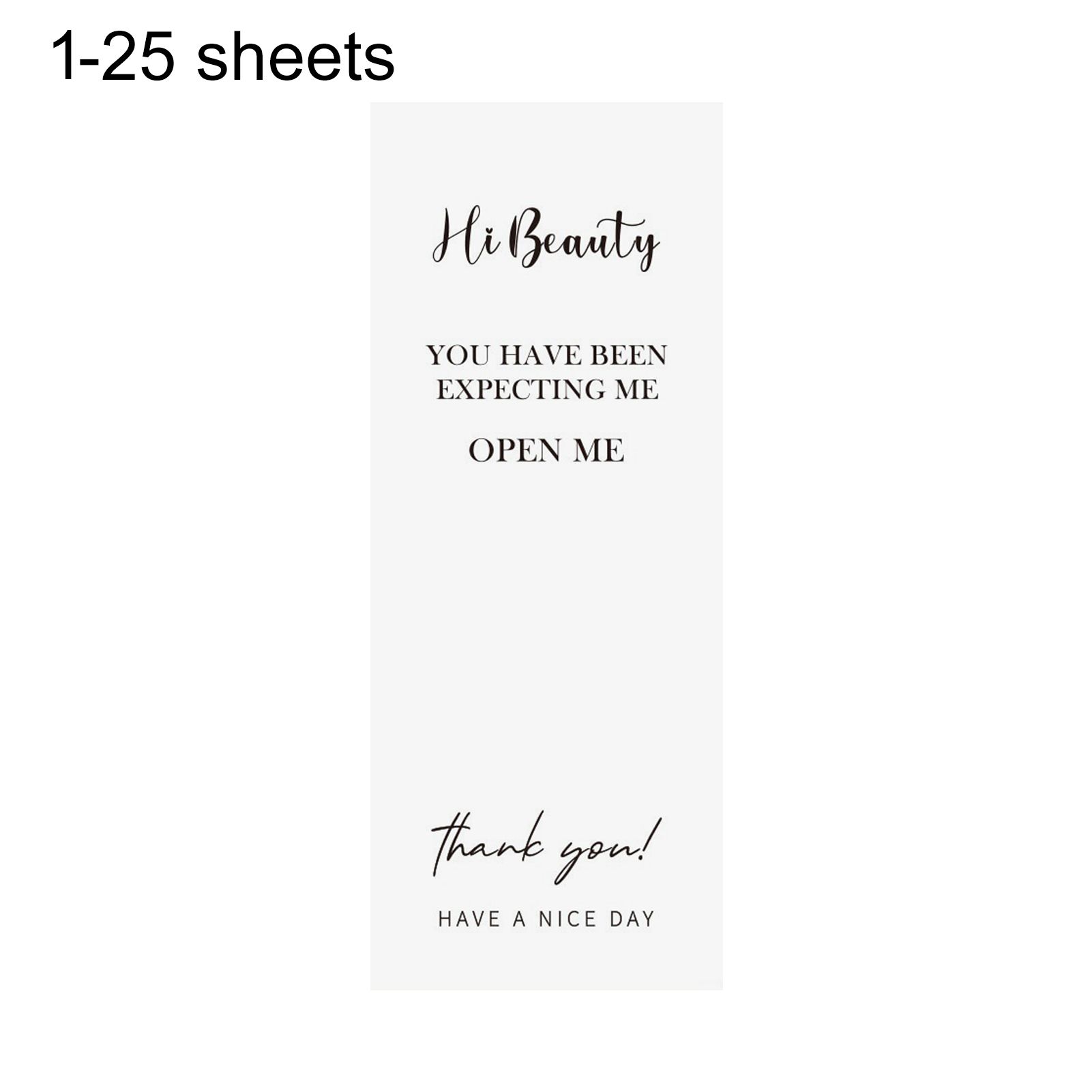 25 Sheets Packing Stickers Self Adhesive Wear Resistant Paper Thank You Packing Box Label Seal Stickers for Home