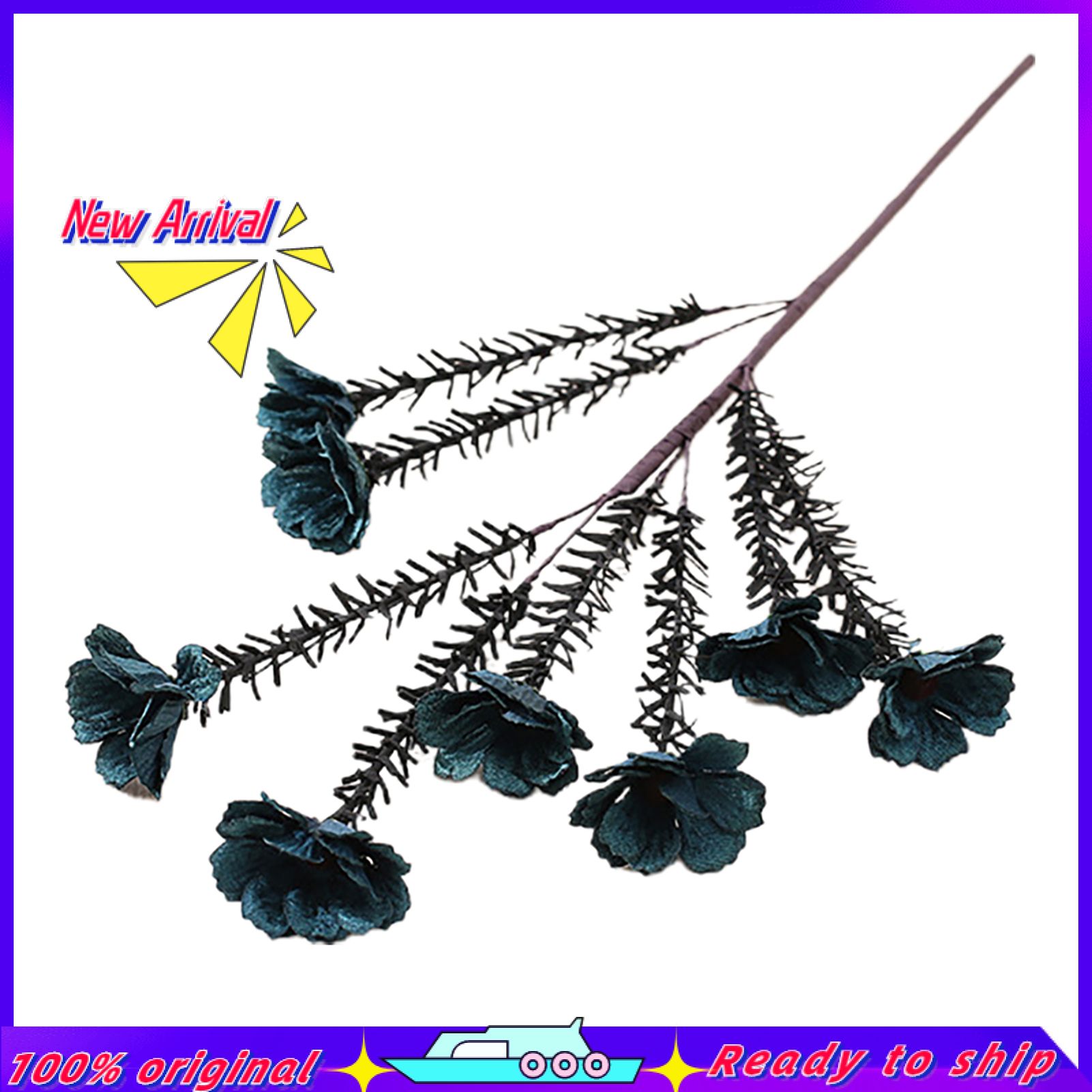 1 Bouquet  Flower Realistic No Withering Long Stem 8 Heads Daisies Flower Home Decor  Bouquet for Home