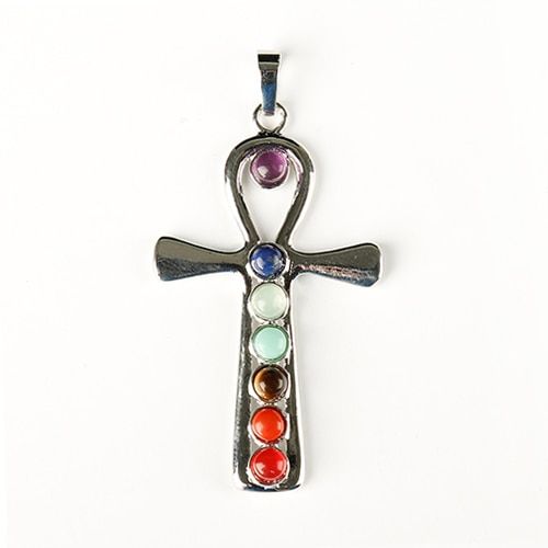 1PC Stylish Lovely colourful natural pendant jewelry pendant necklace Seven Chakras healing crystals Send couples DIY gift