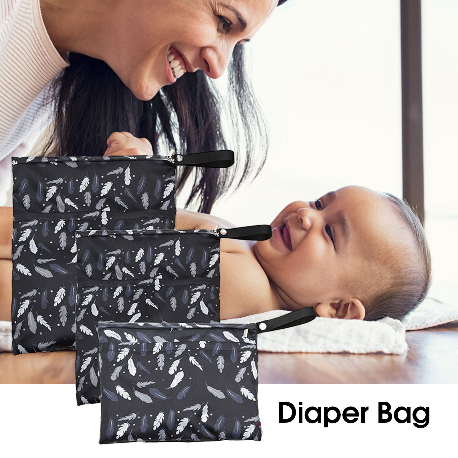 Diaper Pouch Lightweight Beautiful Coral Pattern Baby Diaper Bag