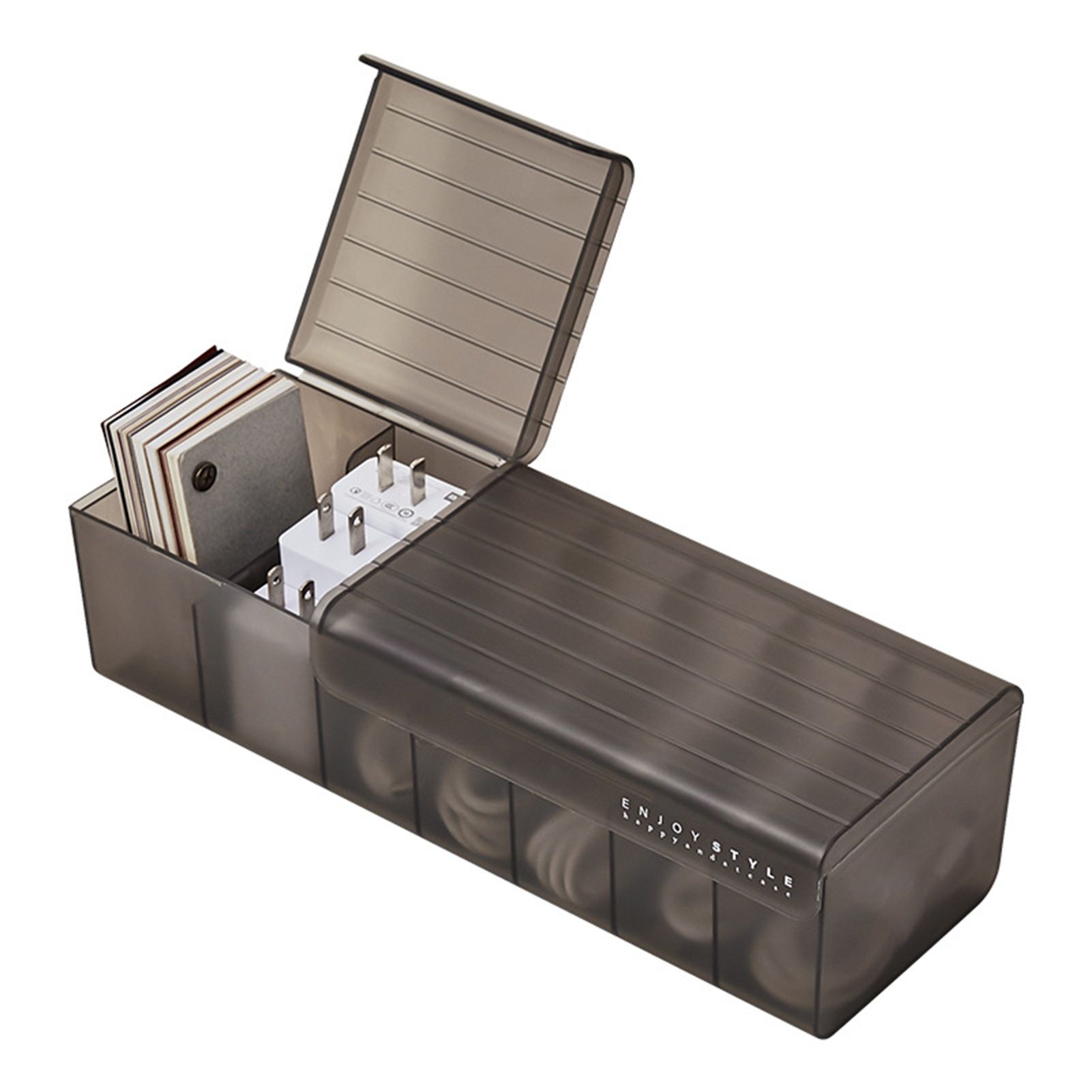 Cable Management Box Anti-deformed 7 Grids Saving Space Cable Management Box