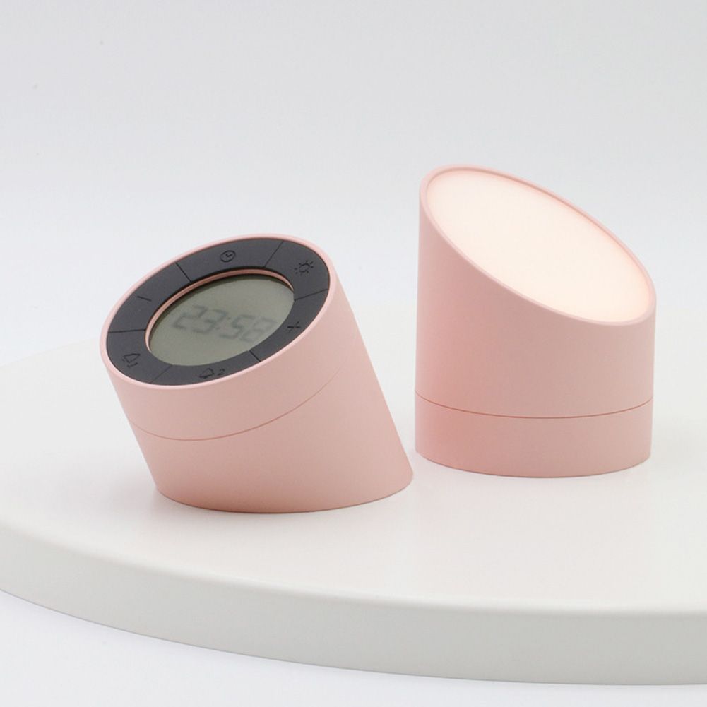 Yfashion Alarm Clock LED Display USB Charging Digital able Lamp for Bedroom Student able Watch