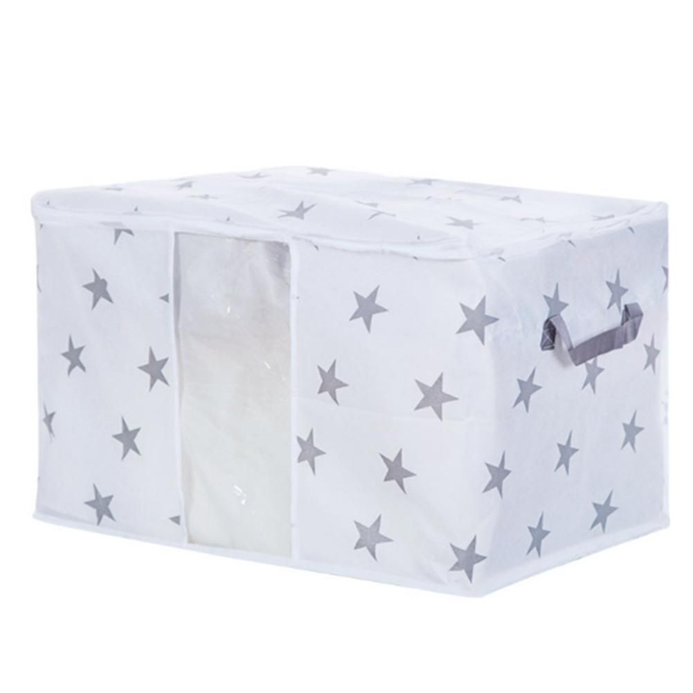 Portable High Capacity Non-woven Quilt Storage Bag Folding Closet Organizer for Quilt Blanket Bedding