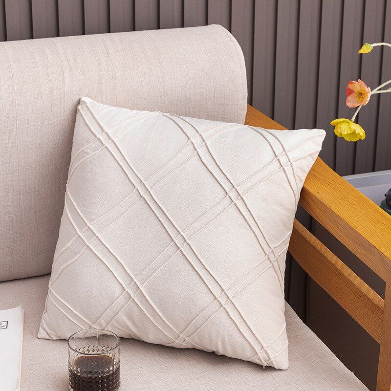 Sofa Cushion Cover-Embroidery-Velvet-45x45cm-1 Pc