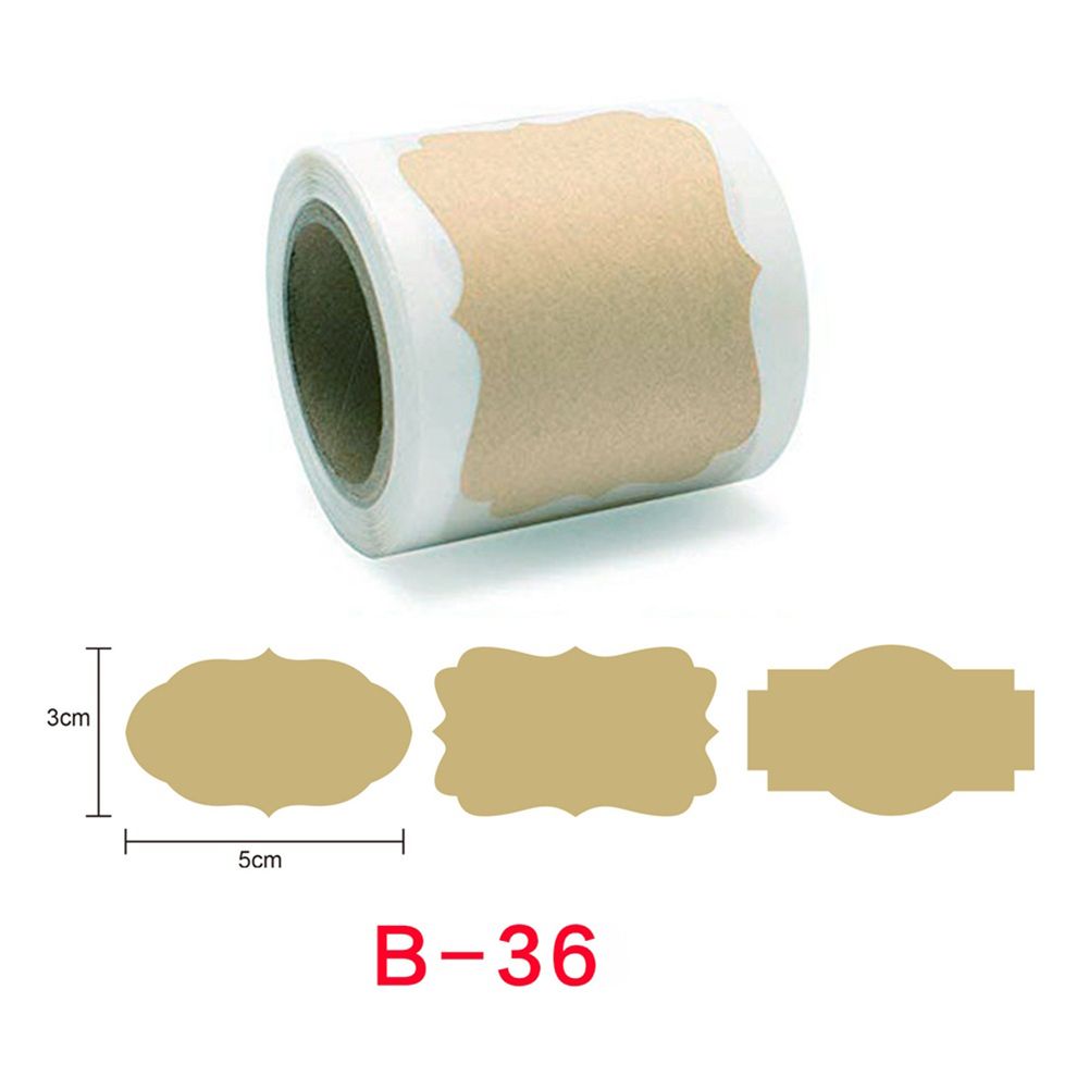 Yfashion 250pcs Kraft Stickers Paper Labels Blank Christmas ift For Jar Candle lass Bottle Office Classification Stationery color:b-34 size:3cm*5cm