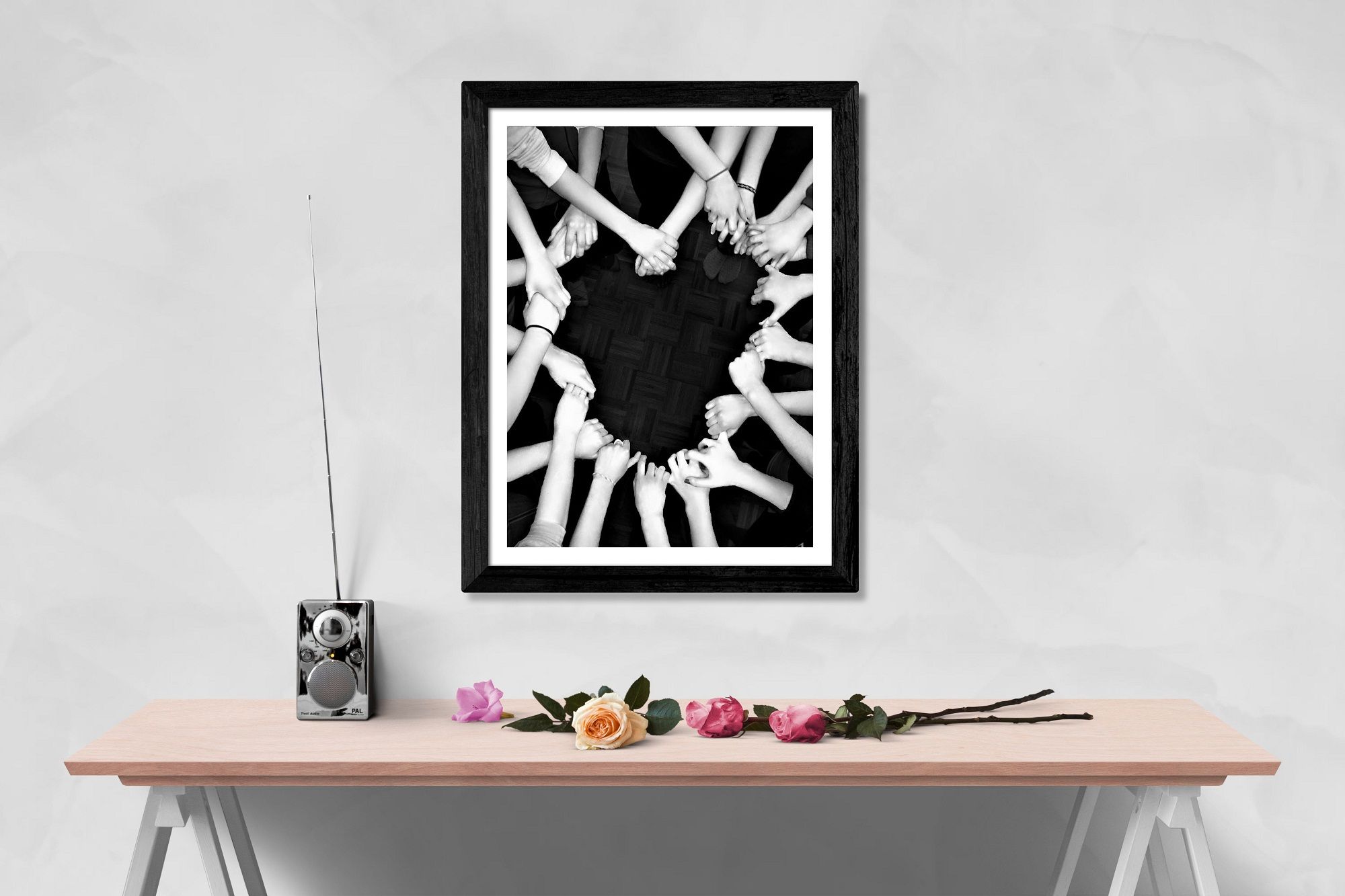 Fiber Art Photo Frame For Wall Decor / Photo frame Canvas art for Home Decor.FM-48