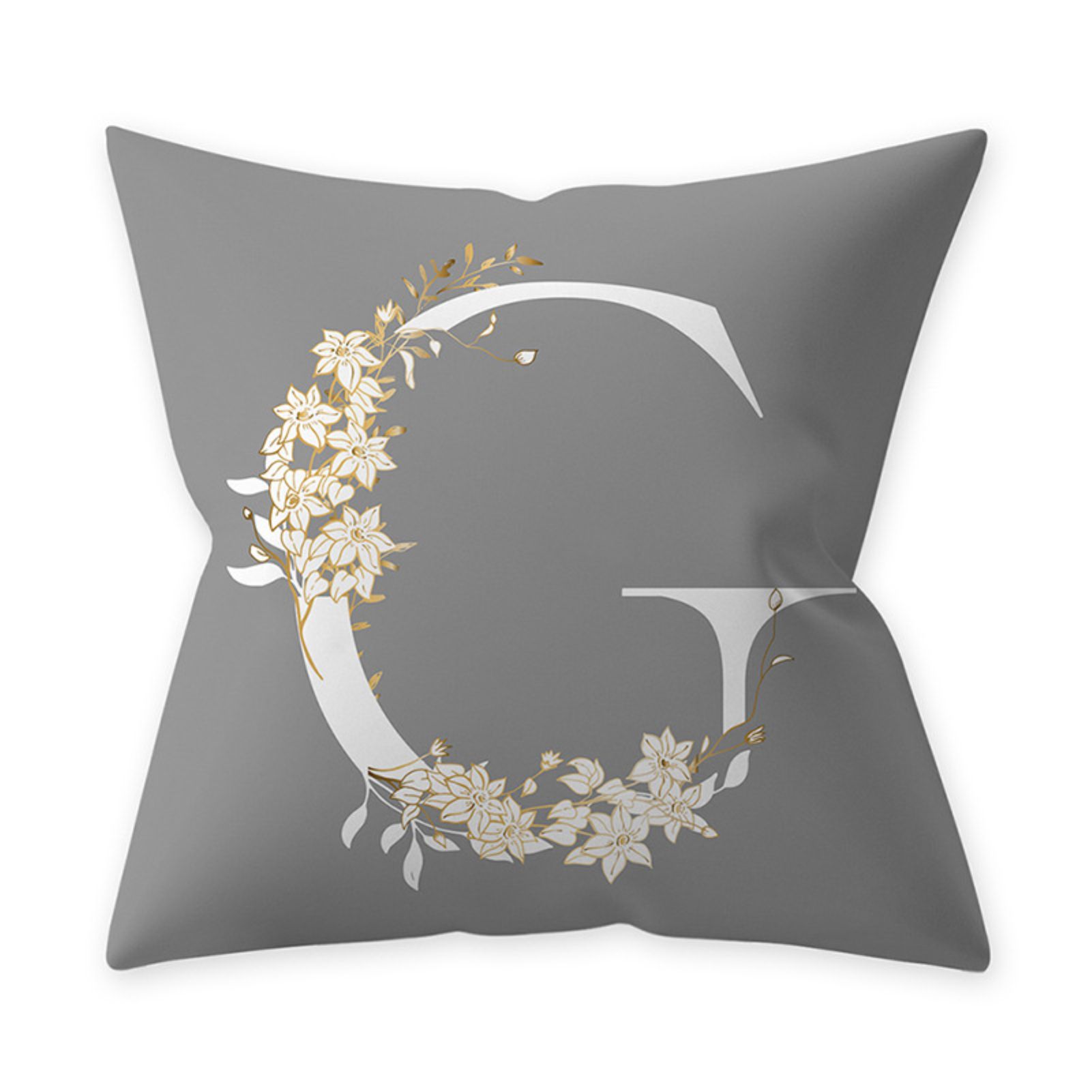 Adding Vitality Pillow Case Wide Application Polyester Wrinkle-resistant Alphabet Flower Cushion Slipcover Household Supplies