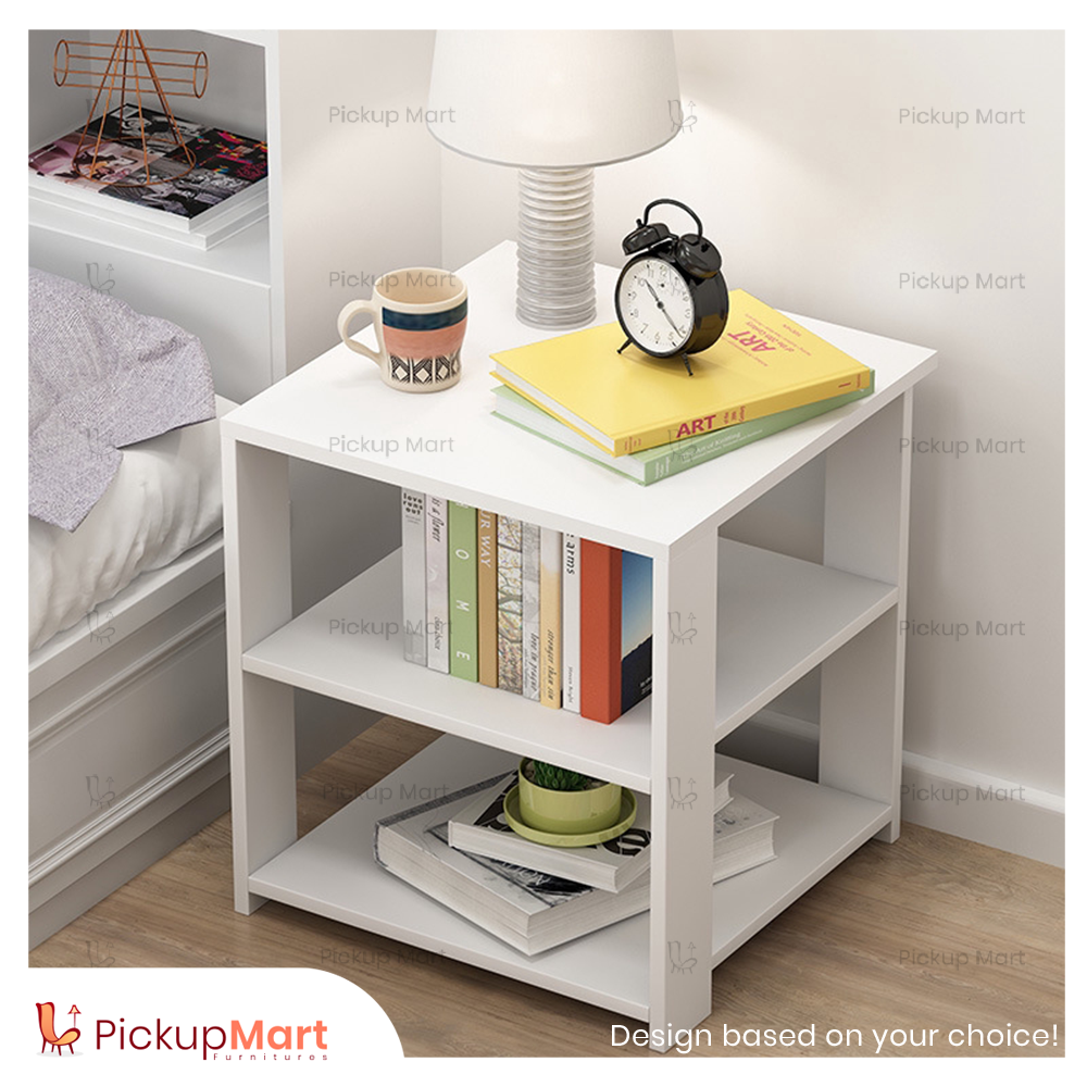 Creative Sofa Side Table  Exclusive Bedside Table  Coffee Table with Storage Shelf  Living Room  Bedroom Furniture  Minimalistic Bedside Table  Best Quality BT - 14