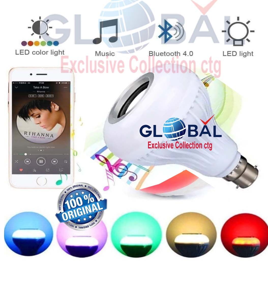 Bluetooth Speaker Bulb - Remote Control Colour Changing Bulb With Bluetooth Speaker - LED Music Bulb