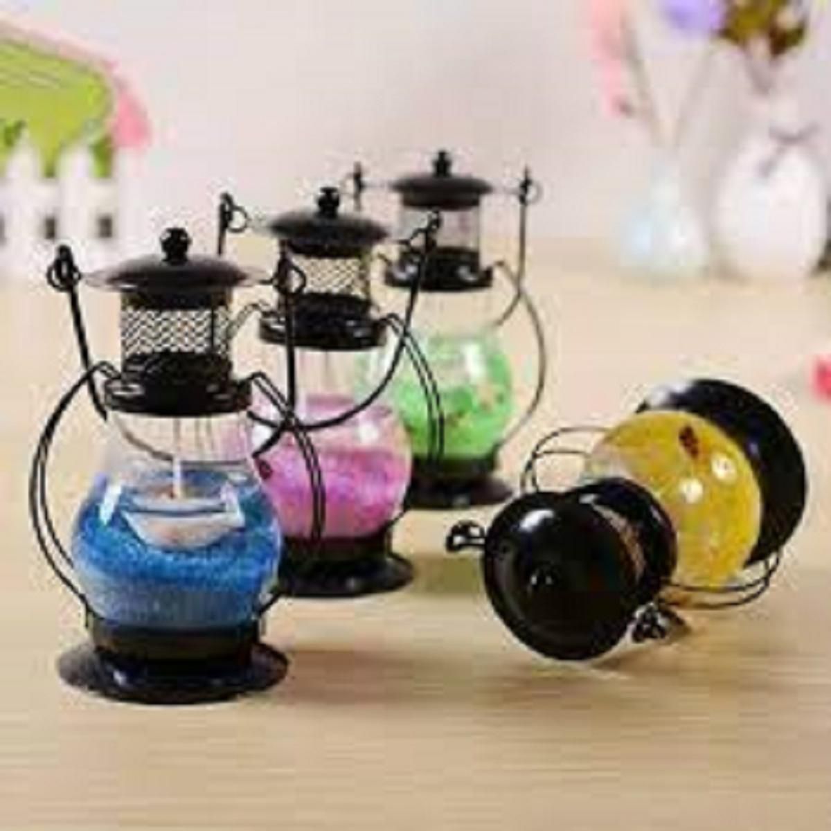 Steel Candle Stand Showpiece - Multicolor - Mini Size