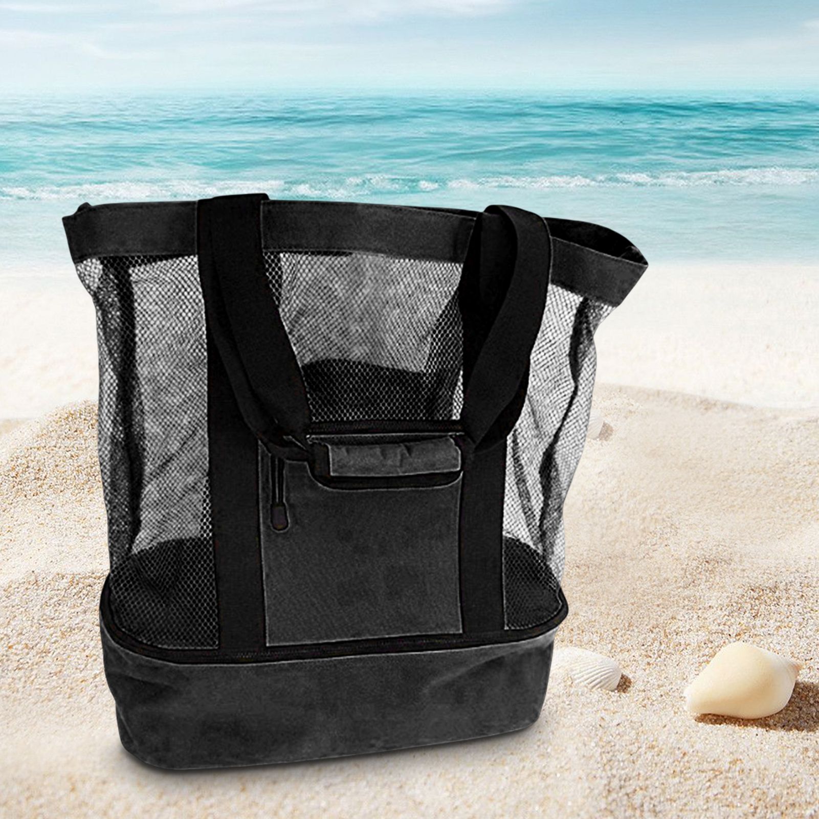 Beach Mesh Bag Eco-friendly Transparent Visible Storage Bag