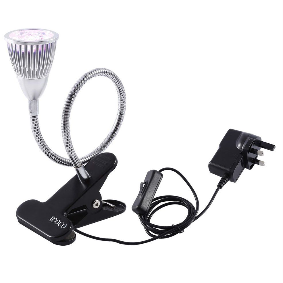 5W LED  Grow Light Clip Table Lamp Hydroponic Desk Grow Light