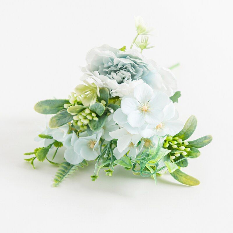 Peony Bouquet Artificial Flowers Silk Rose Christmas Decorations for Home DIY Autumn Decoration Houseplant Photo Props Wedding