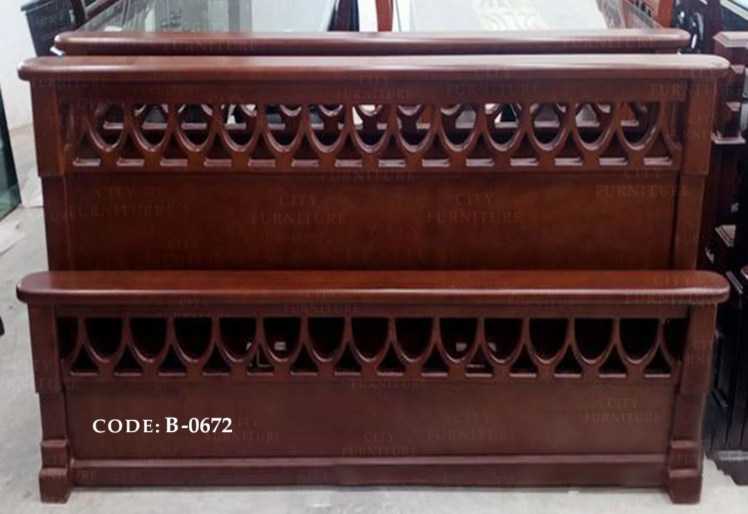 B-0672 (Diamond Pesting Jali Bed (Single/Double/King Size Available) City Furniture