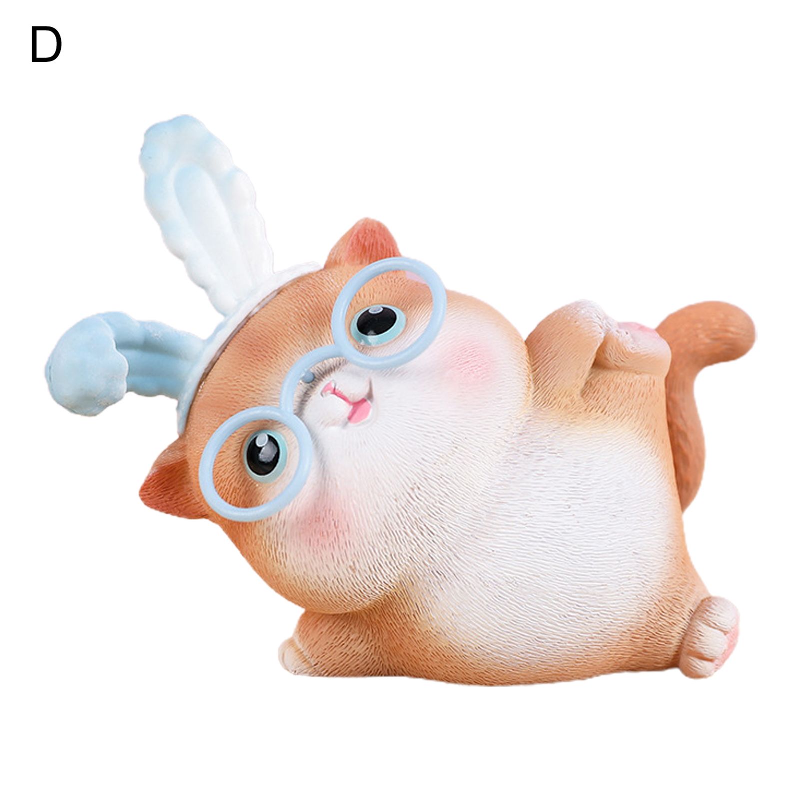 Mini Sculpture Exquisite Cats Shape Decorative Miniature Figurine