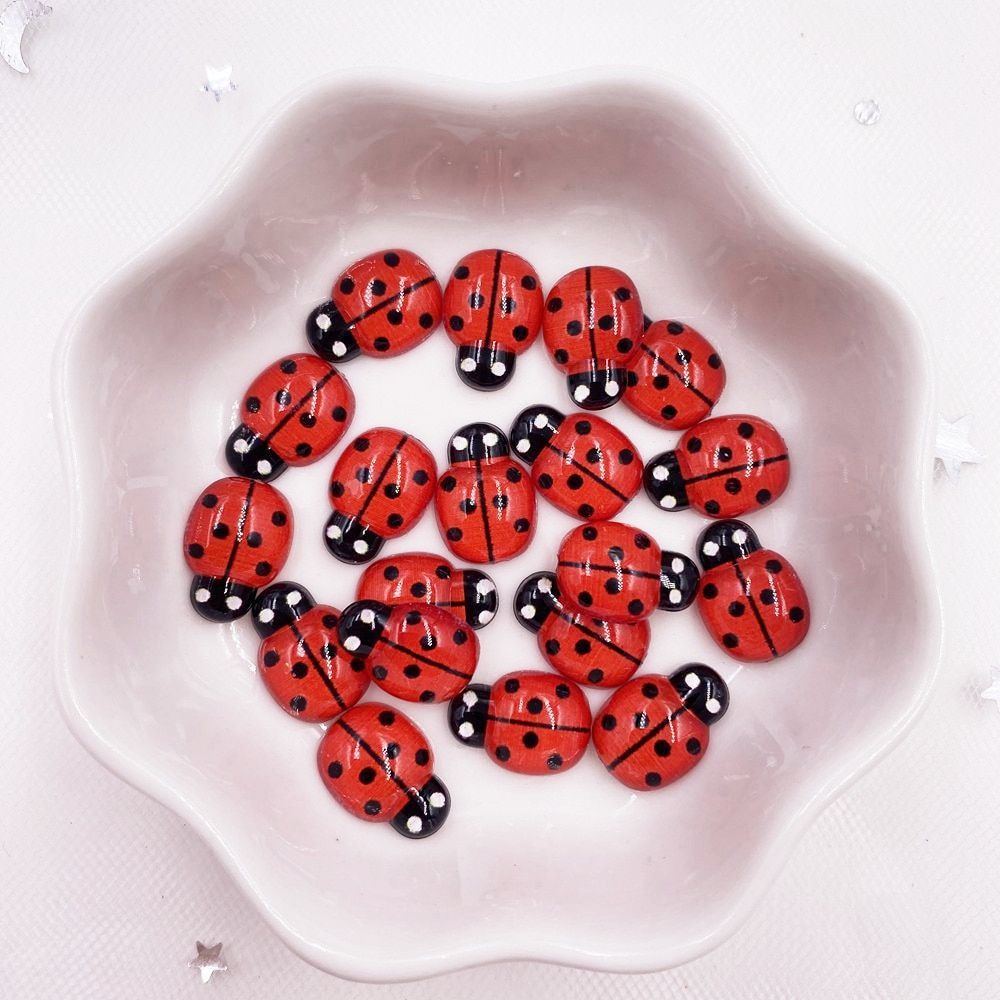 Resin Mix mini Cute Colorful beetle Flatback Cabochon Rhinestone DIY Scrapbook  Decor home  crystal figurines Craft