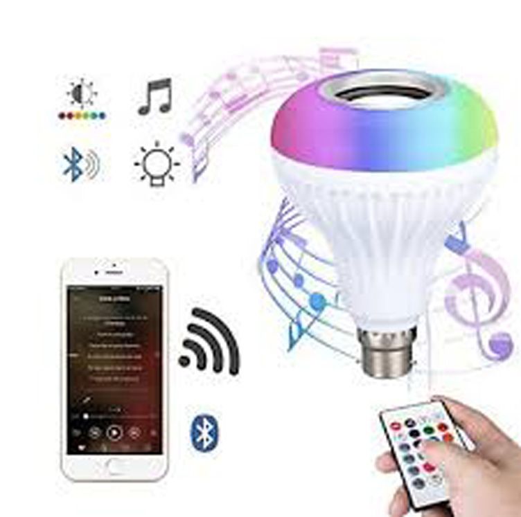Smart Led Remote Control Bluetooth Speaker Music Bulb