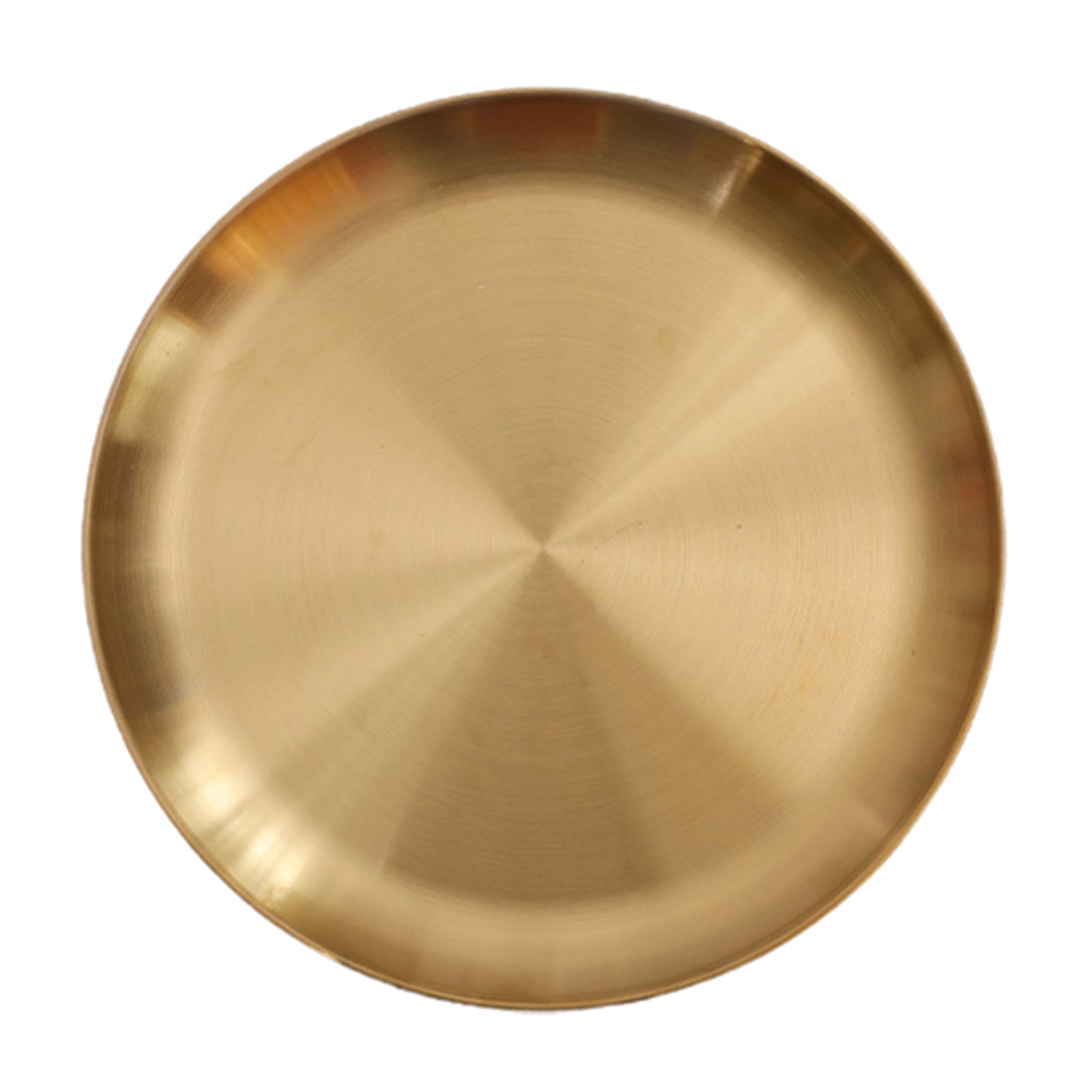 Elegant Jewelry Storage Trays Glossy Rust-proof Round Coffee Tea Candle Tray Home Decor