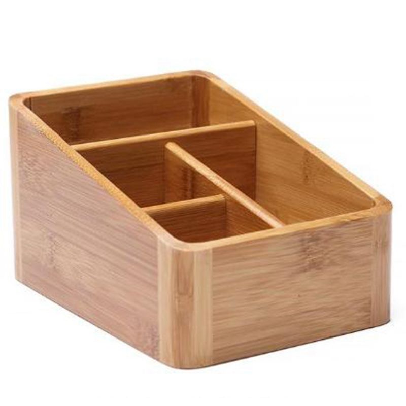 Durable Remote Control Holder Key Collection Cosmetics Receipt Inclusion Organizer Storage Box Wooden Box Organizer Box