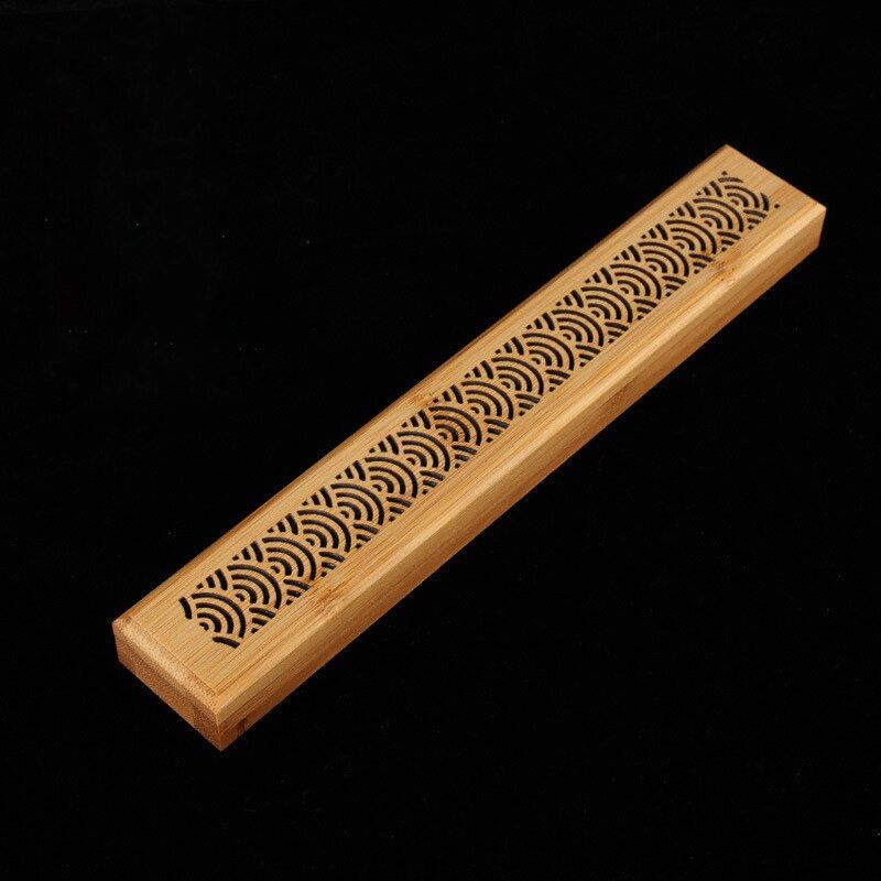 Buddha Incense Burner Handmade Bamboo Carving Joss Stick Incense Aroma Burner Incense Box Hollow Wooden Incense Burner S