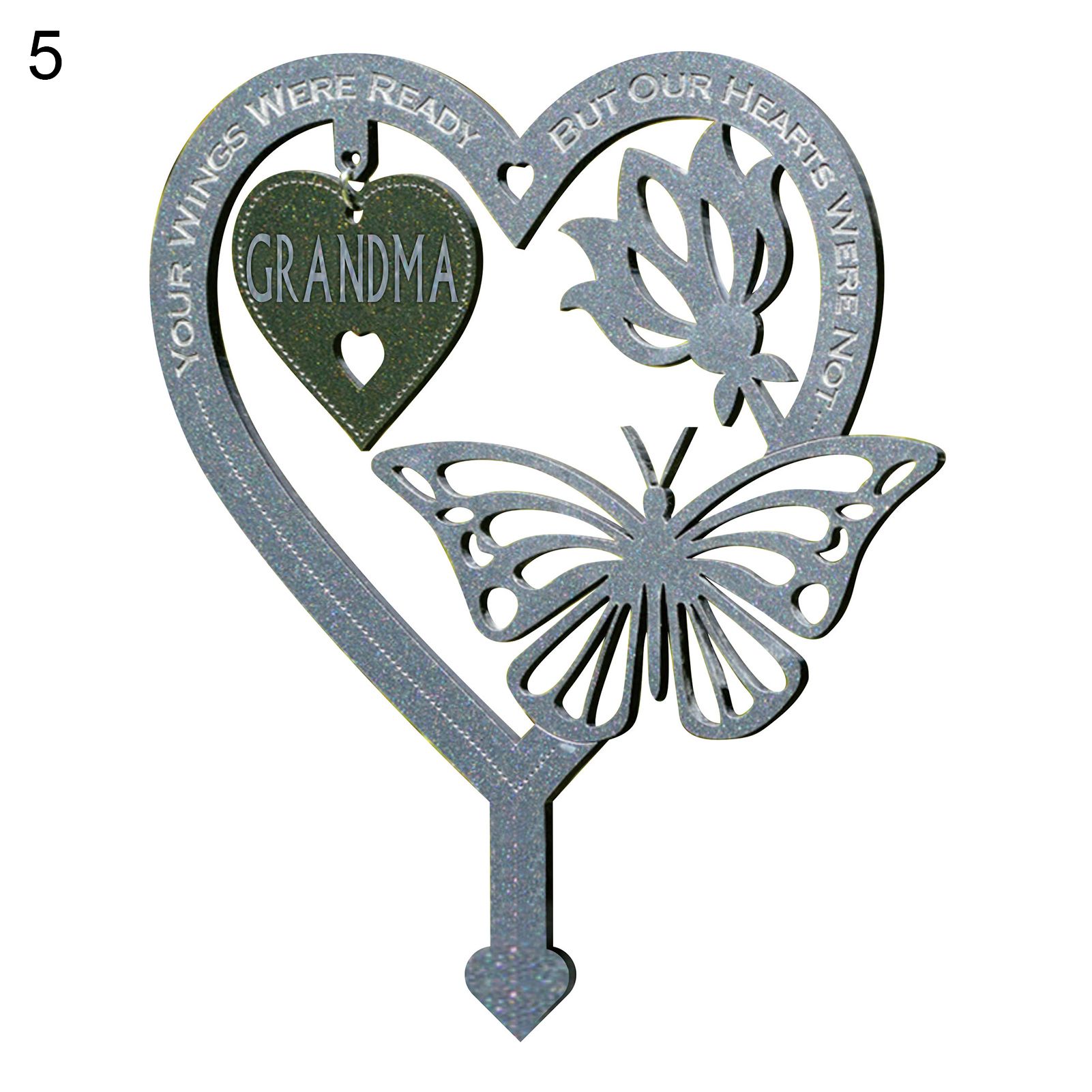 Lawn Stake Eye-catching Waterproof Galvanized Alloy Garden Memorial Plaque Stakes for Home
