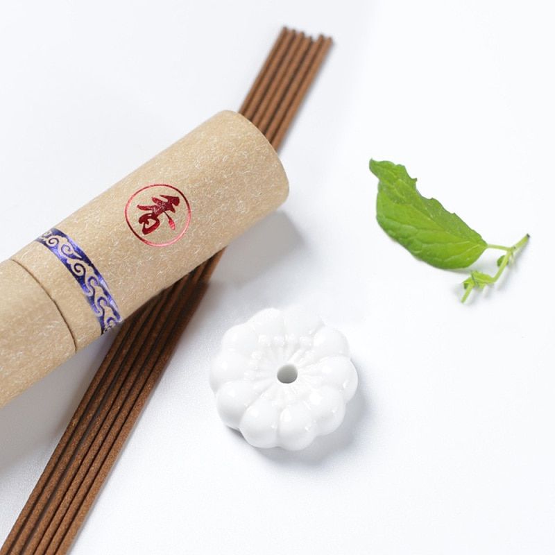 2PCS Ceramic Cherry Blossom Incense Holder Incense Sticks DIY Home Room Decoration Supplies