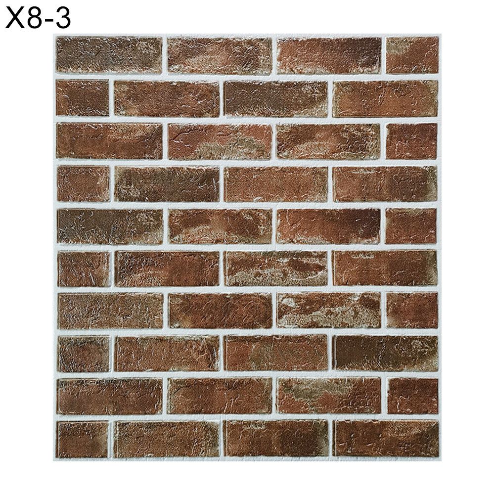 3D Tile Brick Wall Sticker Self-adhesive Waterproof Foam Panel Home Mural Decal