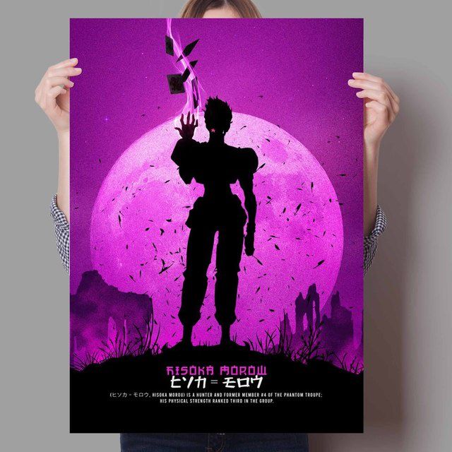 GC Retro Poster Hunter X Hunter Killua Zoldyck Kurapika Gon Freecss Hisoka Anime Posters Canvas painting Wall Art Picture Home Deco color:A size:30x40cmx1 No Frame
