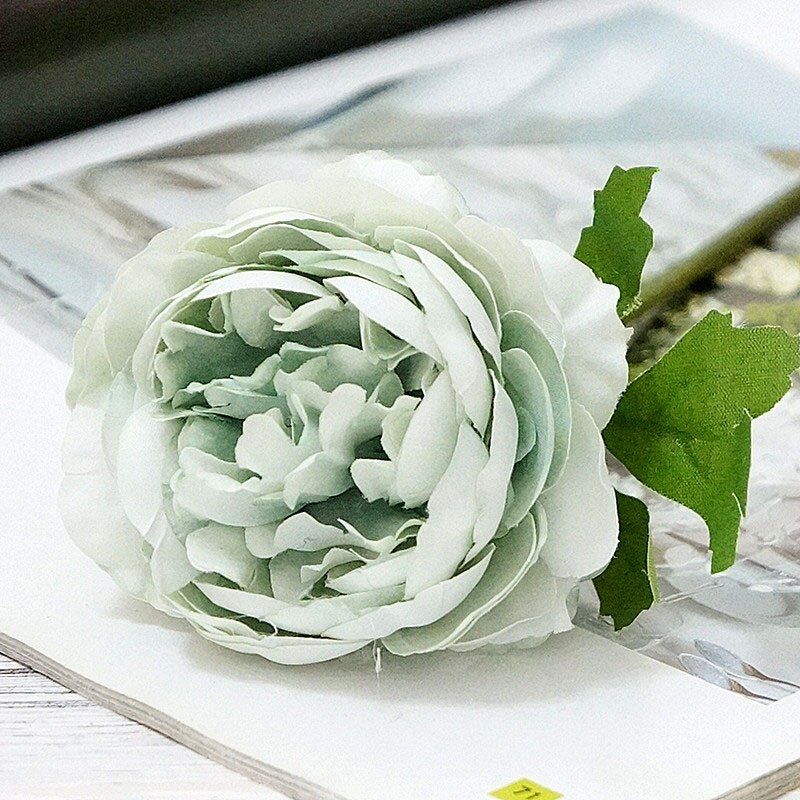 silk roses white artificial flowers peony for home decoration pink peony fake flowers DIY wedding decor wall  flores