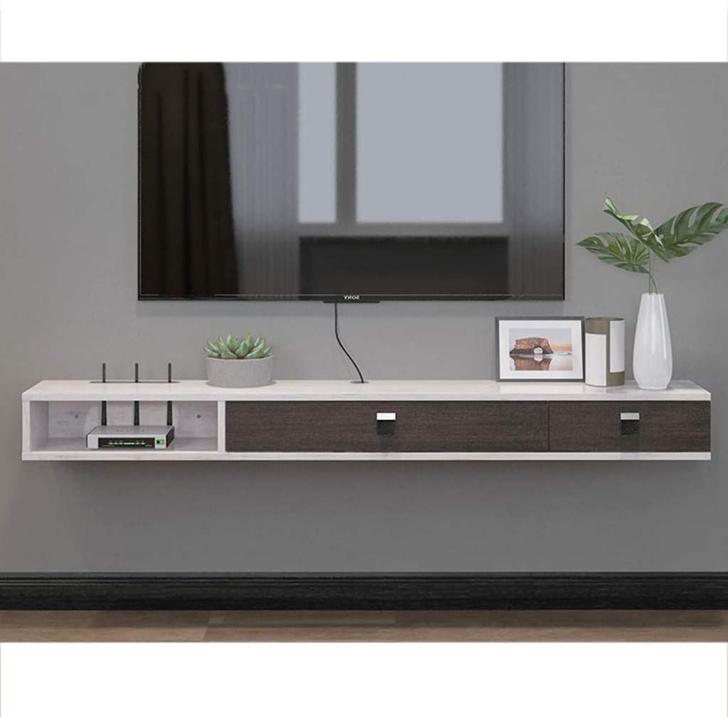 wall mount tv  stand /modern tv stand / modern tv/media stand/modern corner and tv stand d/wifi router box and tv stand//,tv rack, tv box ,wood/melamimelamine Floating TV Table Wall TV Cabinet Storage Shelf for DVD/Blu-Ray Player Satellite TV Box Cable Bo
