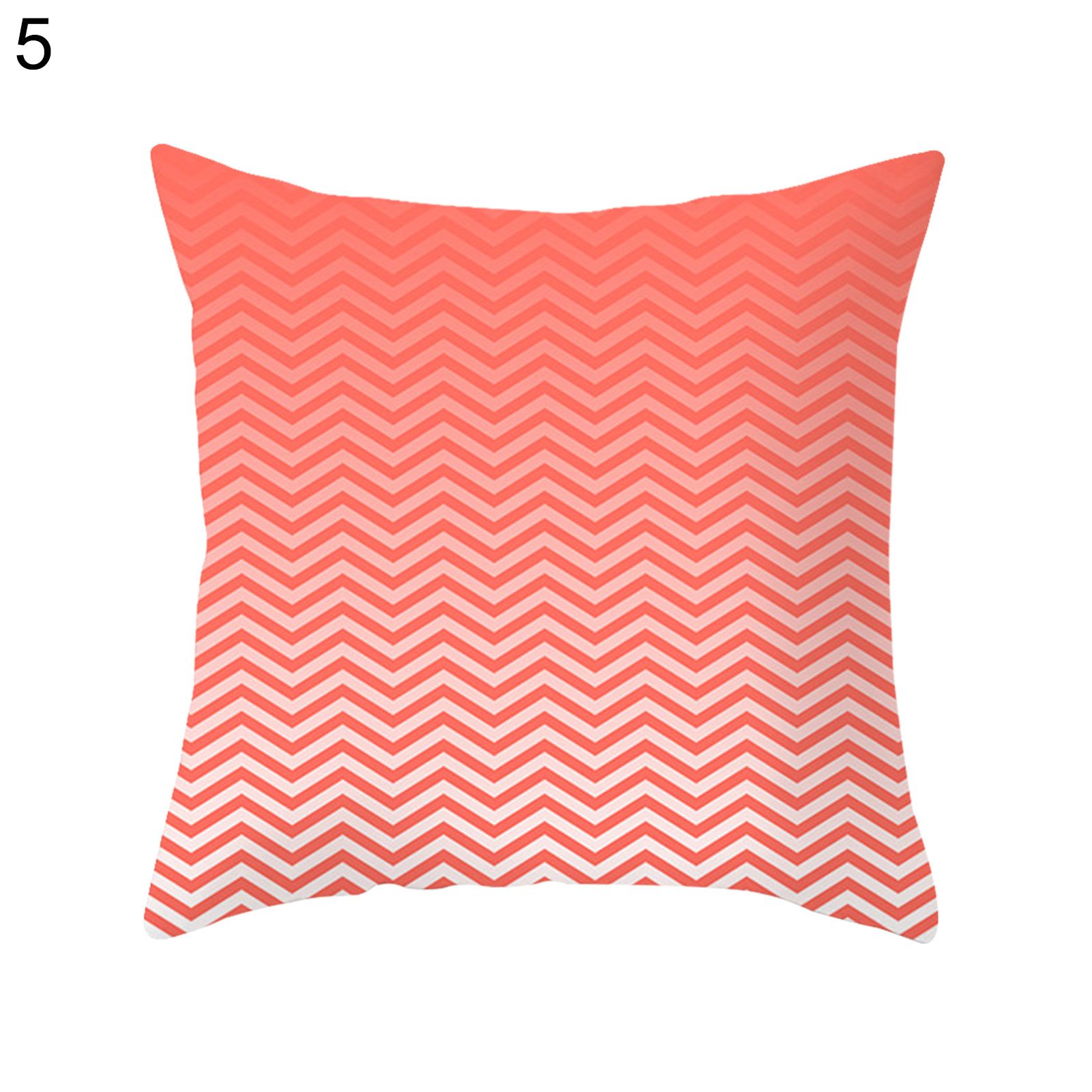 Square Pink Printing Polyester Pillow Case Cushion Cover Sofa Chair Home Decor