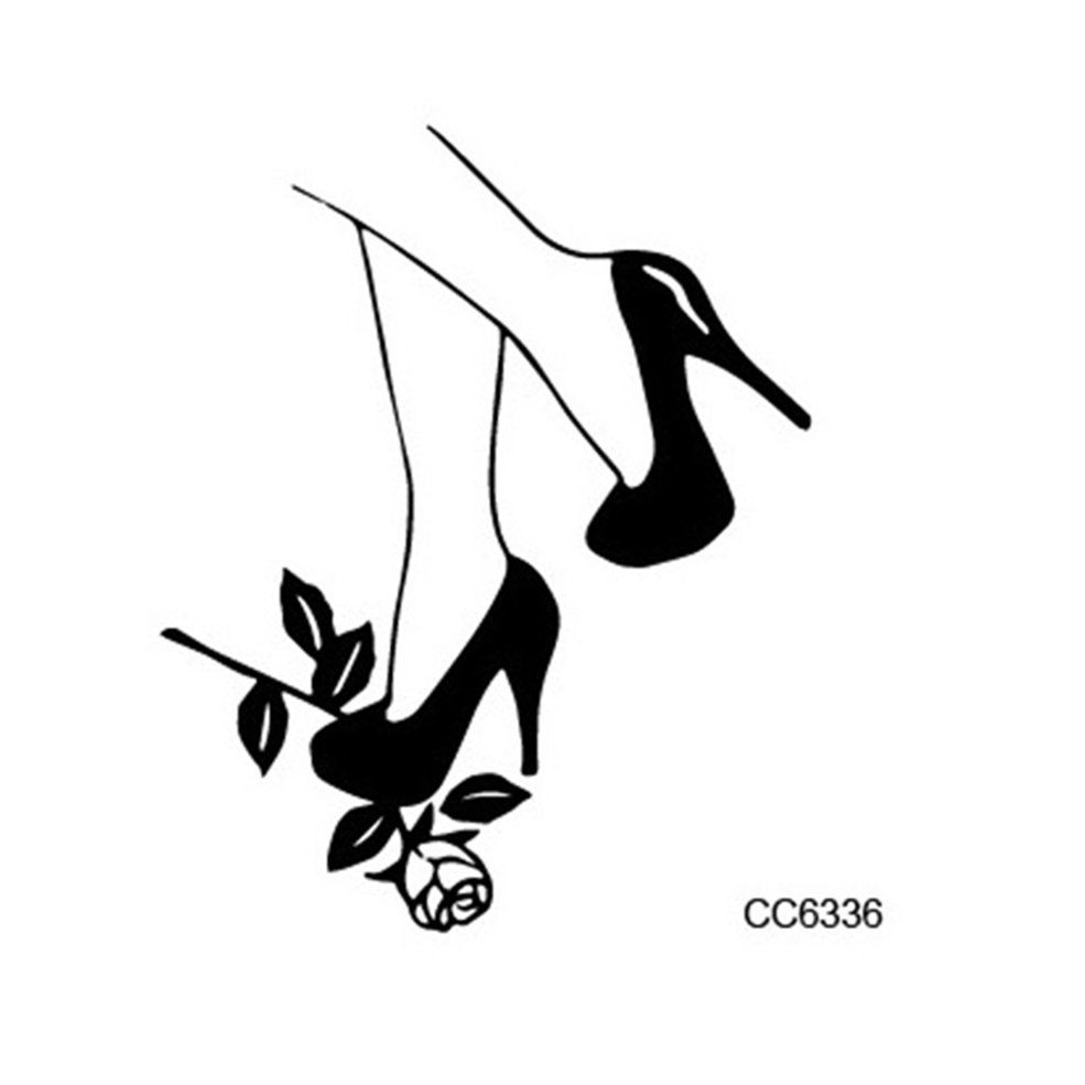 Waterproof Tattoo Stickers Hand-Painted Lines Black And White Tattoo Stickers