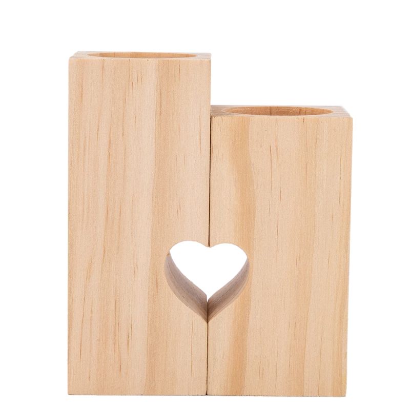JAERBEE Unique Candle Holder Sticks Wedding Dining Table Decor, DIY Arts and Crafts Heart Candle Holders for Party Gifts