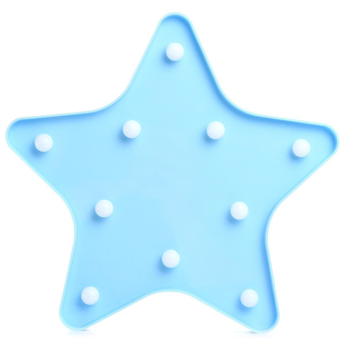11-LED Marquee Star Night Light Wall Table Battery Lamp Baby Kids Bedroom Home