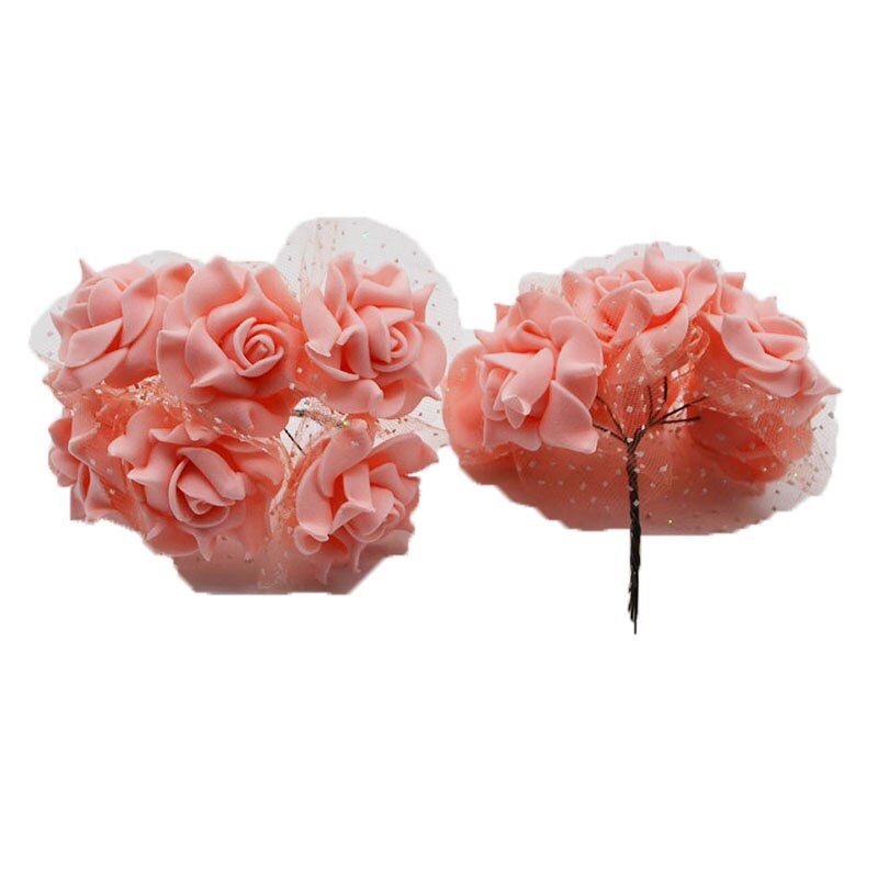 30Pcs 4cm Foam Rose Artificial Flower Bouquet Multicolor Rose Wedding Flower Decoration Scrapbooking Party Home Fake Rose Flower