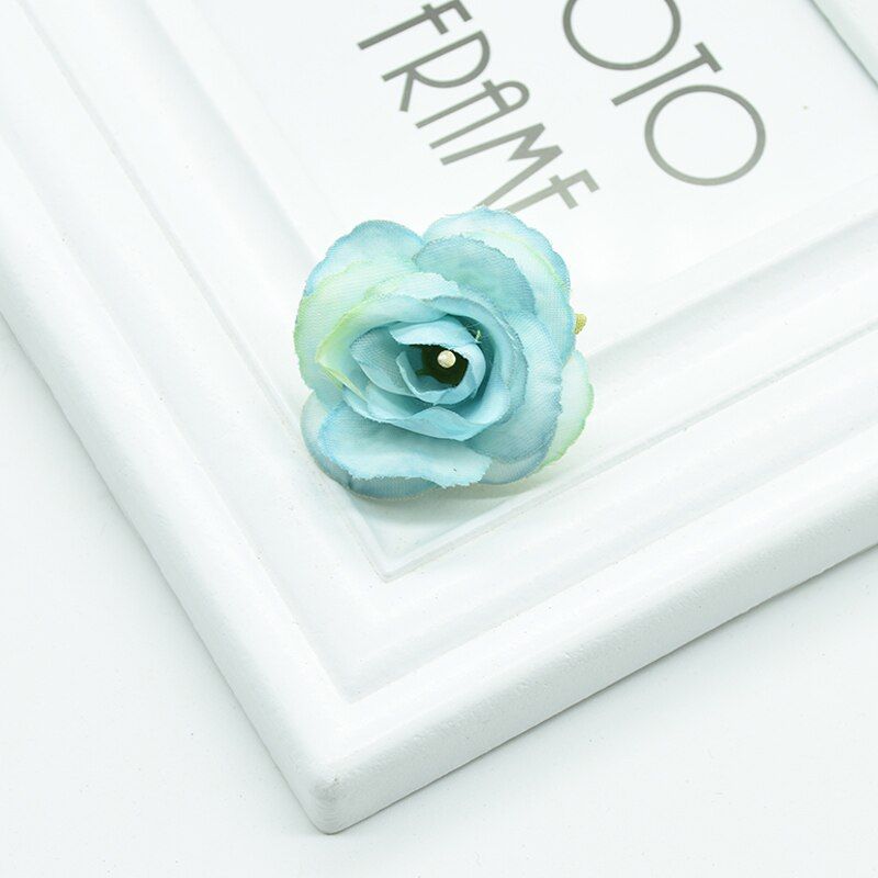 Multicolor 10pcs 4cm artificial flowers for home wedding decoration accessories diy needlework gifts fake flowers wall silk rose