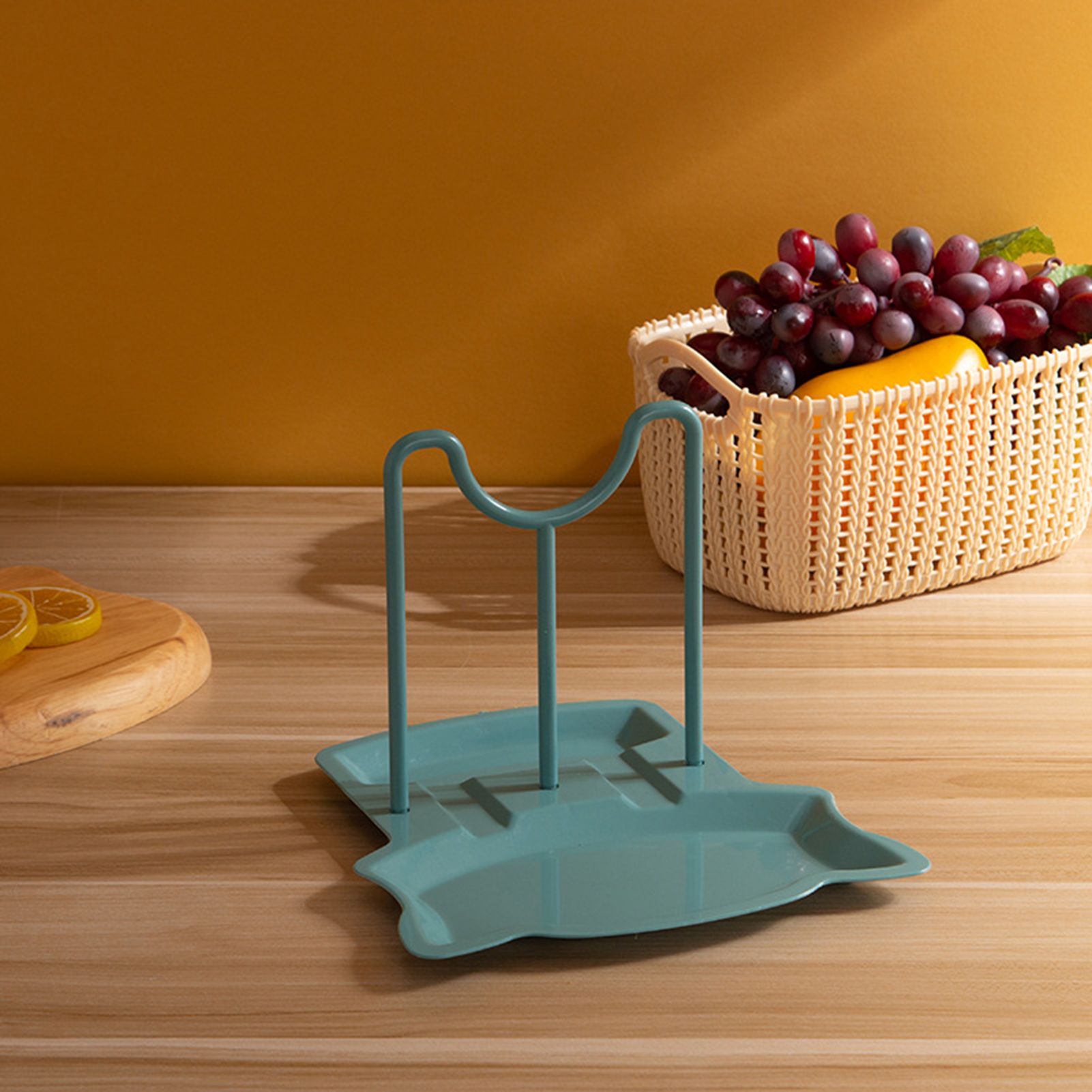ECHIDNA Pot Lid Holder Freestanding Reusable Pot Lid Spoon Draining Rack