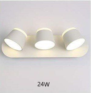 Nordic LED Wall Lamp Modern 8W 14W 24W 85-265V Rotatable Bedroom Bedside Reading Light Bathroom Aisle Wall Sconce Hotel Lighting