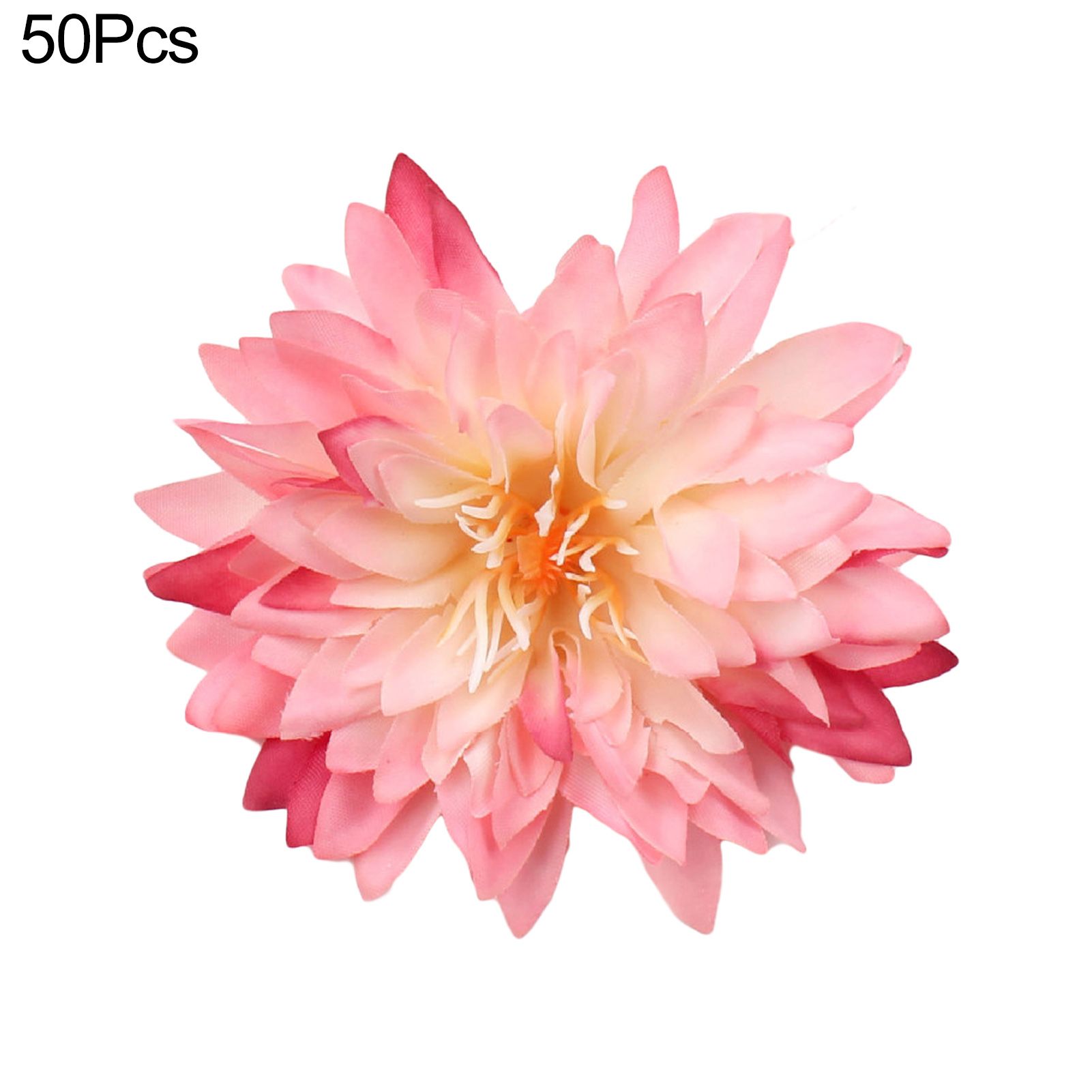 50Pcs  Artificial Flower Head Easy to Maintain Clear Texture Eye-catching Photography Props Fake Flower Home Decor   