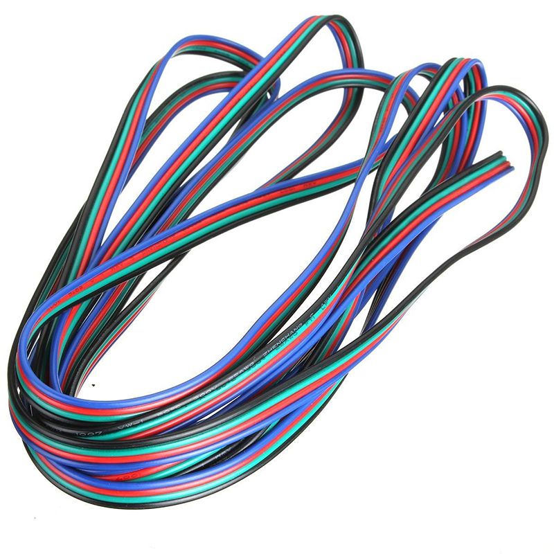4 Pins Cable Connector Extension Wire Splitter for RGB / RGB 3528 5050 LED Strip Light 3M