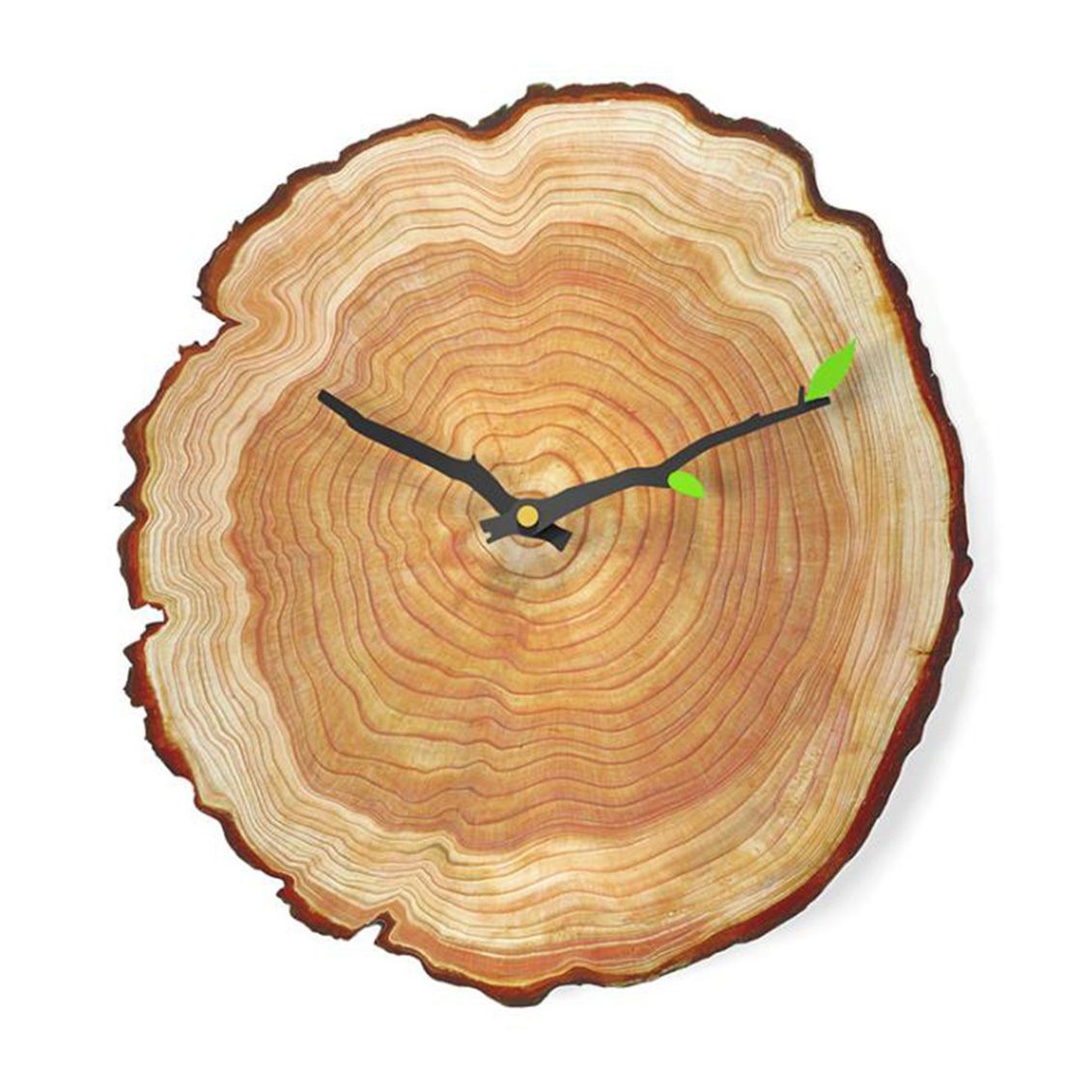 12 Inch Creative Wall Clock Living Room Mute Annual Ring Quartz Clock Wood Grain Clock