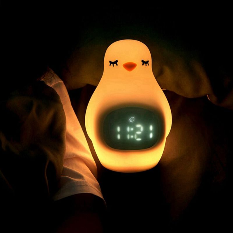 Penguin Electronic Alarm Clock, with LED Night Light, Multi-Function Digital Display, Used in Bedroom Children's Room