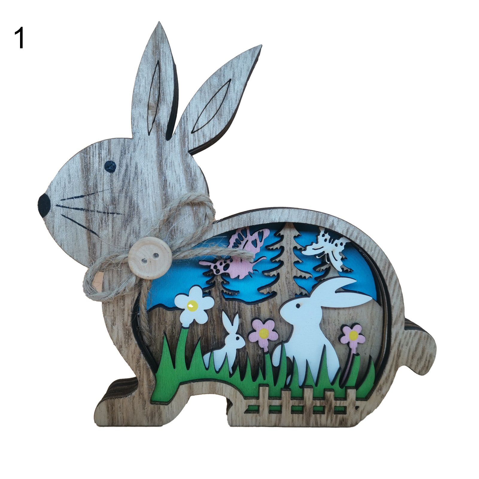 Rabbit Figurine Hollow-out Delicate Exquisite Bunny Statue