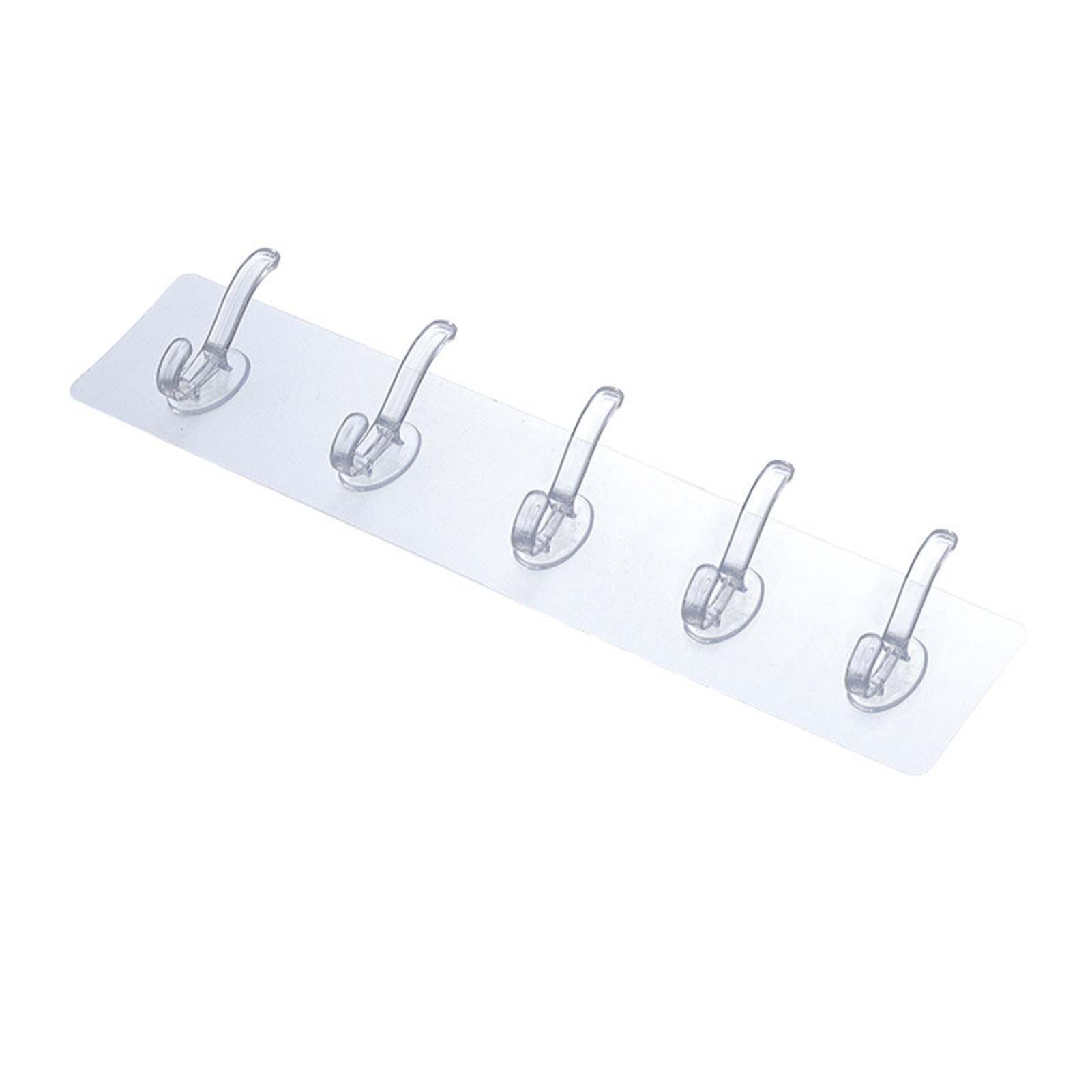 2Pcs Adsorption Multi-use Hanger Hook Strong PVC Sturdy Waterproof Wall Hook for Home