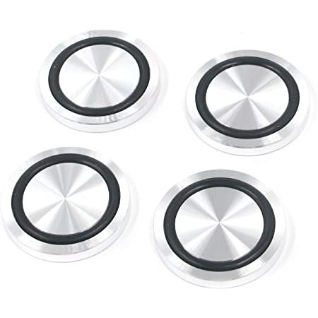 4 pcs 1.25/Glass plate adapter table leg, aluminum, round, 30x8mm, silver(4 pis)