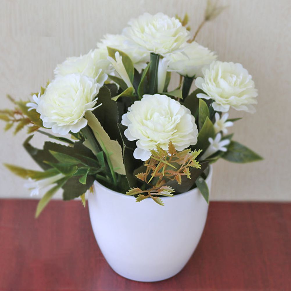 Yfashion Peony Flower Shape Bonsai ulate Decoration for Dinning able Decoration