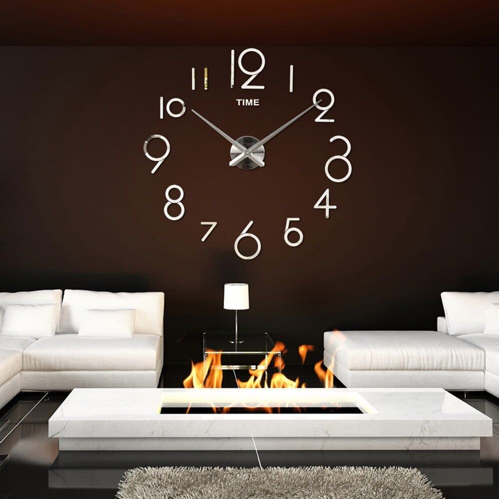 3D Mirror Acrylic Wall Luxurious Clock