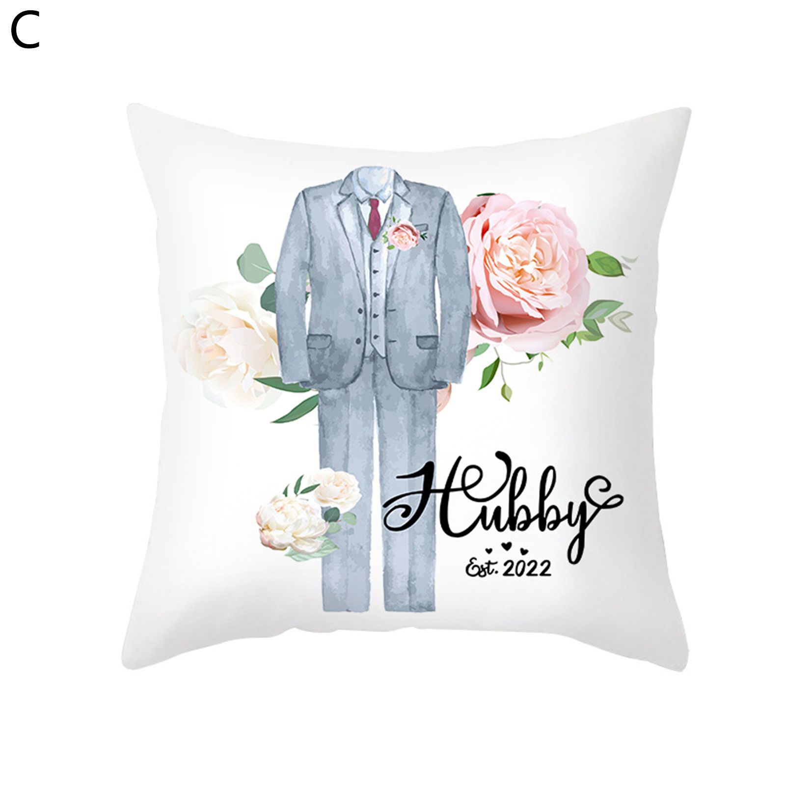 Cushion Slipcover Wrinkle Resistant Floral Printed Cushion Throw Cover