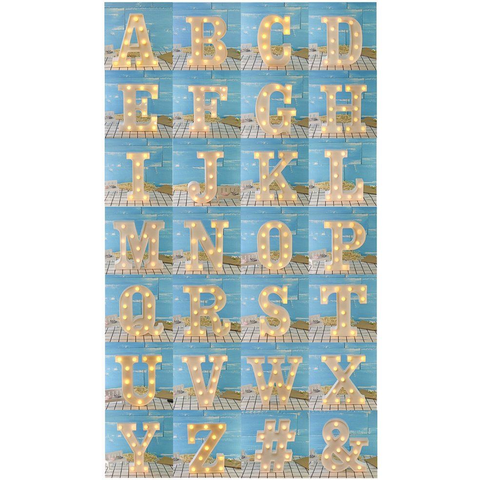MA Remote Control Digital Letter Light Proposal Wedding Supplies