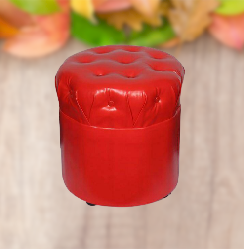 PU Leather Rest Stool - Round